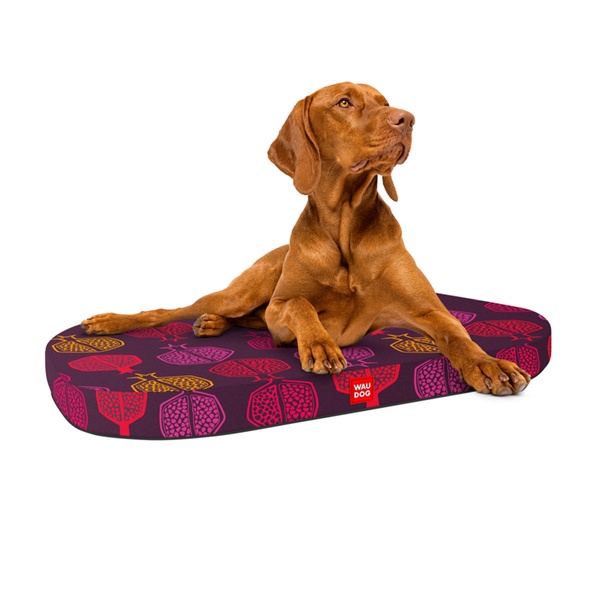 Лежанка для собак WAUDOG Relax, рисунок "Гранат", со сменным чехлом, S, Ш 55 смсм, Дл 40см 097-0107 фото