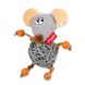 Игрушка для котов Мышка с колокольчиком GiGwi Catch&Scratch, текстиль, веревка, ротанг, 8 см 2300 фото 1