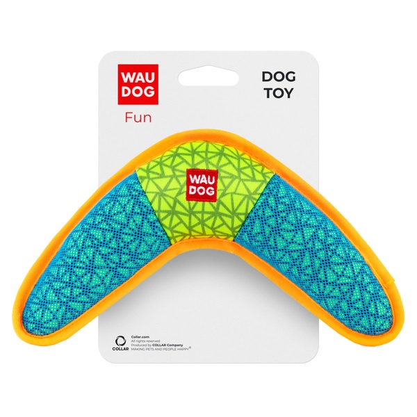 Игрушка для собак WAUDOG Fun, "Бумеранг", Ш 24 см, Дл 14 см голубой 62072 фото