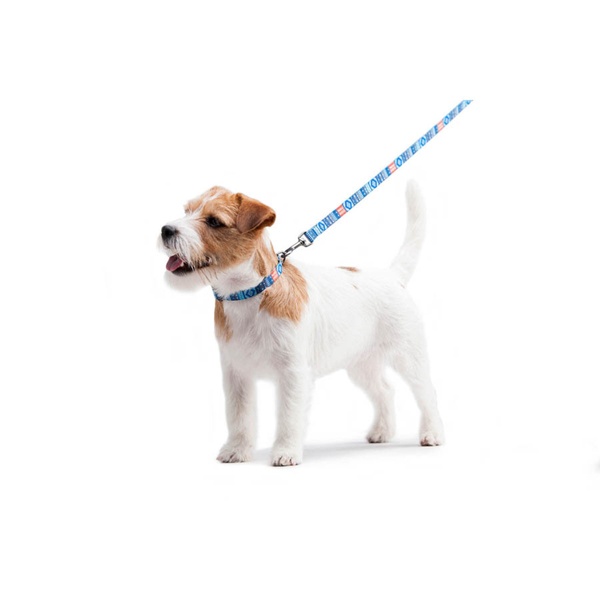 Поводок для собак нейлоновый WAUDOG Nylon, рисунок "Этно синий", Ш 10 мм, Дл 122 см 5235 фото
