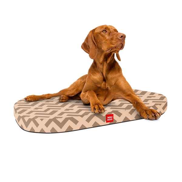 Лежанка для собак WAUDOG Relax, рисунок "Треугольники", со сменным чехлом, S, Ш 55см, Дл 40см 097-0129 фото