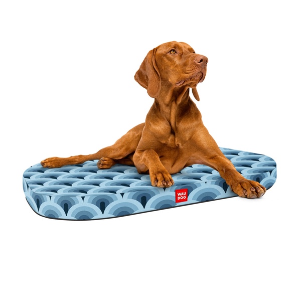 Лежанка для собак WAUDOG Relax, рисунок "Волны", со сменным чехлом, S, Ш 55см, Дл 40см 097-0106 фото