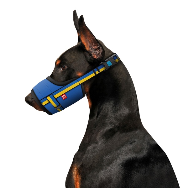 Намордник для собак WAUDOG Nylon, рисунок "Colors of freedom", пластиковый фастекс, размер S, О 14-20 см 350-4020 фото