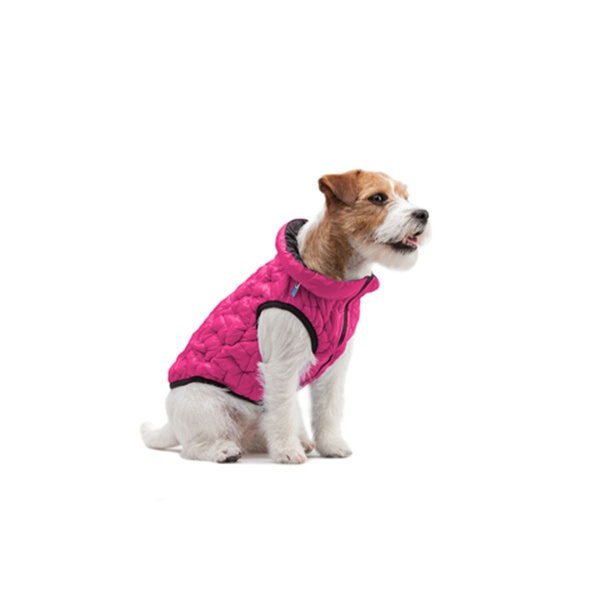 Курточка для собак двостороння Airyvest UNI, XS 28, рожево-чорний 2507 фото