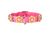 Нашийник для собак шкіряний Аплікація Collar, рожевий 35047 фото