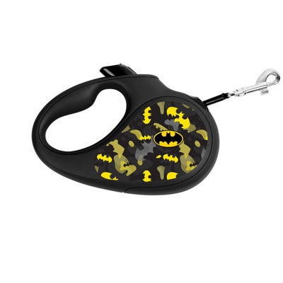 Поводок-рулетка для собак WAUDOG R-leash, рисунок "Бэтмен Узор", XS, до 12 кг, 3 м, светоотражающая лента черный 8123-1006-01 фото