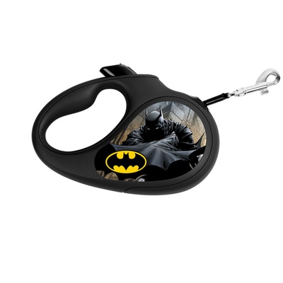 Поводок-рулетка для собак WAUDOG R-leash, рисунок "Бэтмен Черный", S, до 15 кг, 5 м, светоотражающая лента черный 8124-1001-01 фото