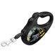 Повідець-рулетка для собак зі світловідбиваючою стрічкою Бетмен чорний Waudog, S, чорний 8124-1001-01 фото 2