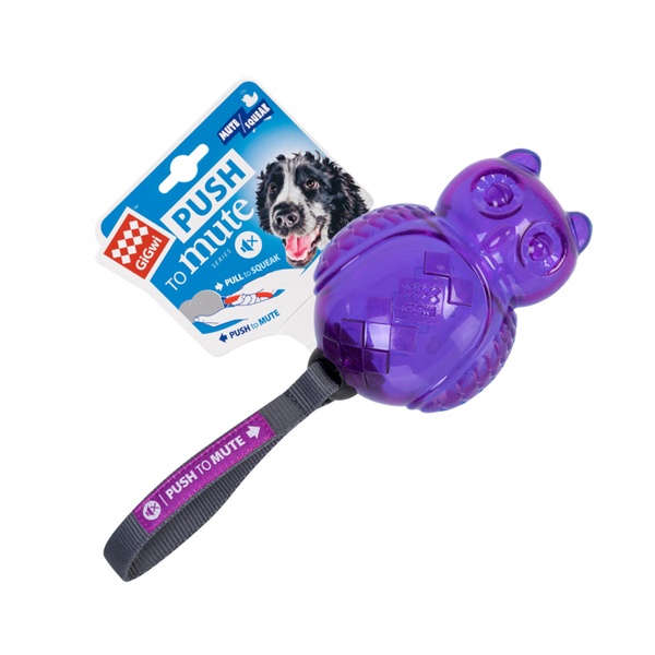 Іграшка для собак Сова з пискавкою, що вимикається Gigwi 75322 фото
