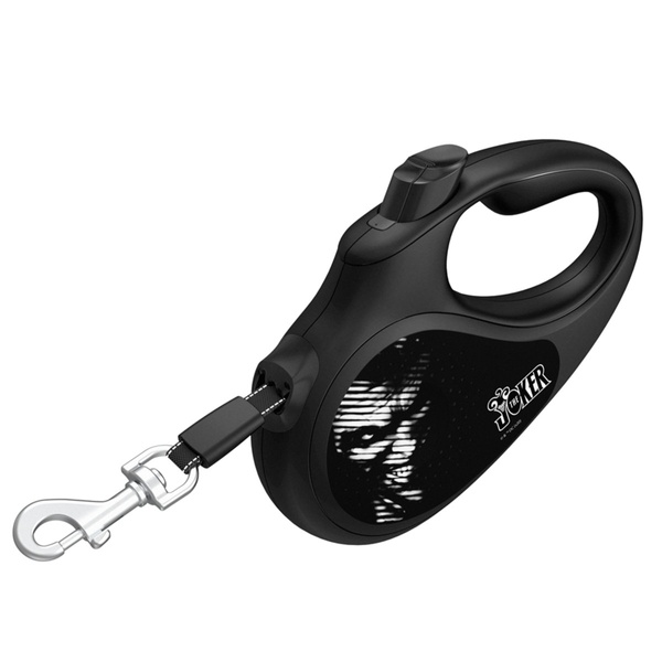 Повідець-рулетка для собак зі світловідбиваючою стрічкою Джокер чорний Waudog, XS, чорний 8123-1027-01 фото