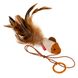Игрушка для котов Дразнилка-рыбка на палец GiGwi Teaser, перо, текстиль, 7 см 75026 фото 1