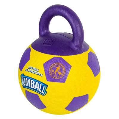 Игрушка для собак Мяч футбольный с ручкой GiGwi Ball, резина, 26 см 75366 фото