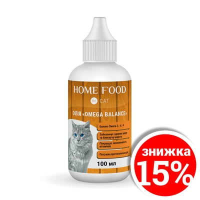 Фітомін для котів олія "Omega Balance" Баланс Омега-3, -6, -9 100 мл 4828335190100 фото