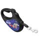 Повідець-рулетка для собак зі світловідбиваючою стрічкою Галактика Waudog, XS, чорний 8123-0125-01 фото 2