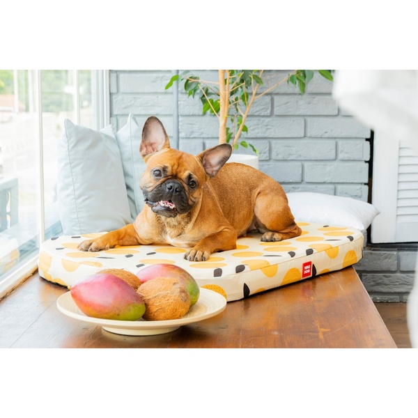 Лежанка для собак WAUDOG Relax, рисунок "Апельсины", со сменным чехлом, S, Ш 55см, Дл 40см 097-0105 фото