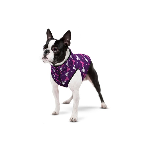 Курточка для собак WAUDOG Clothes с рисунком "Чудо-женщина фиолет", XS22, В 33-36 см, С 19-22 см 0922-4008 фото
