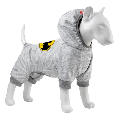 Комбинезон для собак WAUDOG Clothes, рисунок "Бэтмен лого", софтшелл, XS22, B 25-29 см, С 16-19 см 301-2001 фото