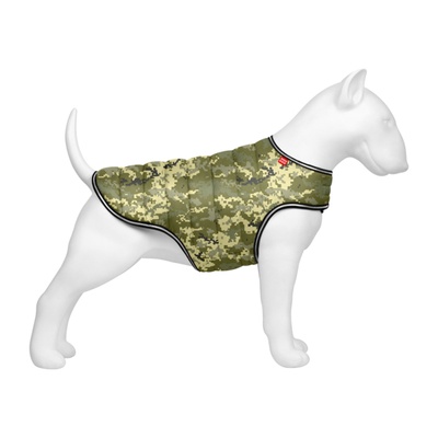Курточка-накидка для собак WAUDOG Clothes, рисунок "Милитари", XXS, А 23 см, B 29-36 см, С 14-20 см 501-4026 фото